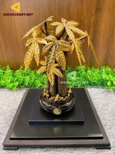 Cây kim ngân đại thụ dát vàng 24k